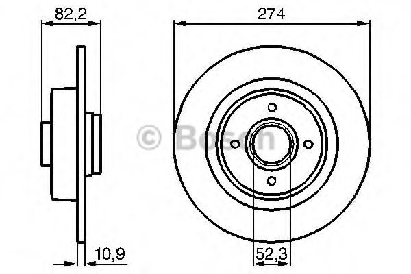 Тормозной диск BOSCH 0 986 479 108