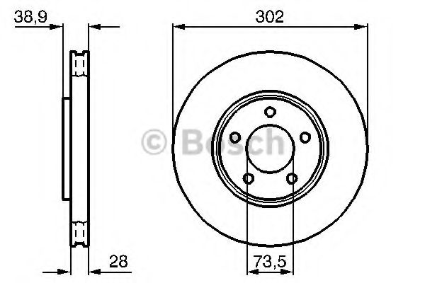 Тормозной диск BOSCH 0 986 479 117 Тормозной диск BOSCH 0 986 479 117