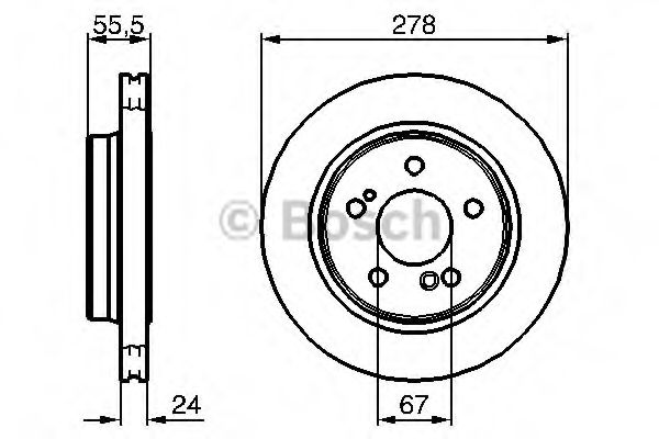Тормозной диск BOSCH 0 986 479 133