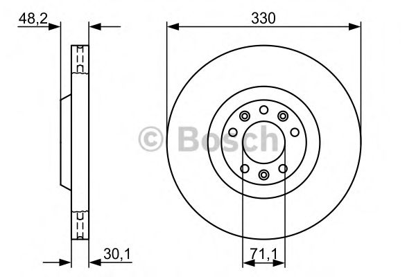 Тормозной диск BOSCH 0 986 479 192 Тормозной диск BOSCH 0 986 479 192