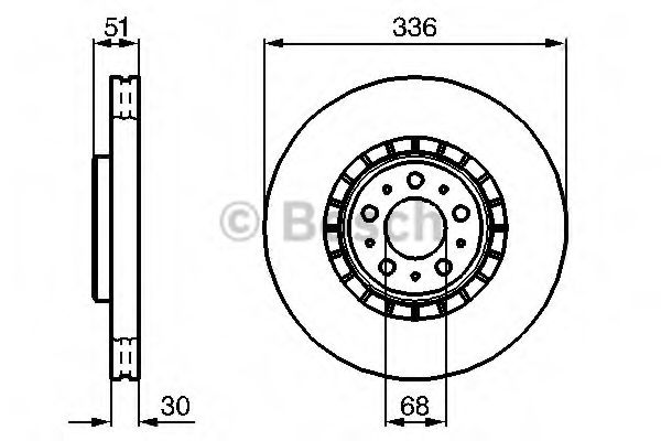 Тормозной диск BOSCH 0 986 479 202 Тормозной диск BOSCH 0 986 479 202