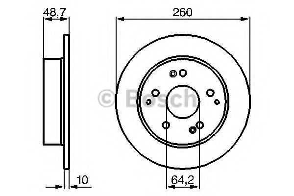 Тормозной диск BOSCH 0 986 479 225