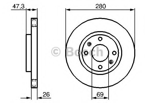 Тормозной диск BOSCH 0 986 479 229