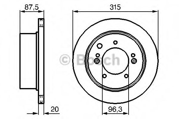 Тормозной диск BOSCH 0 986 479 232