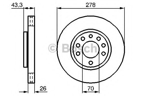 Тормозной диск BOSCH 0 986 479 262
