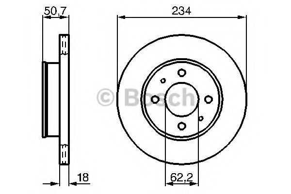 Тормозной диск BOSCH 0 986 479 264 Тормозной диск BOSCH 0 986 479 264
