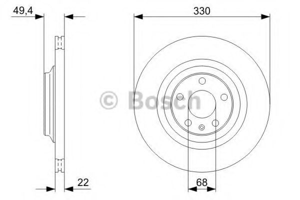 Тормозной диск BOSCH 0 986 479 C64