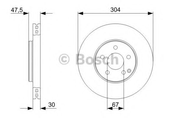 Тормозной диск BOSCH 0 986 479 333