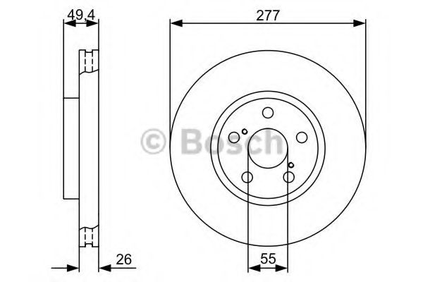 Тормозной диск BOSCH 0 986 479 340 Тормозной диск BOSCH 0 986 479 340