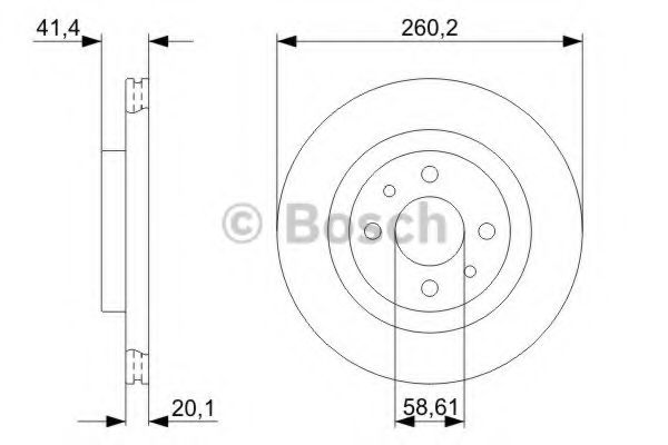 Тормозной диск BOSCH 0 986 479 346 Тормозной диск BOSCH 0 986 479 346