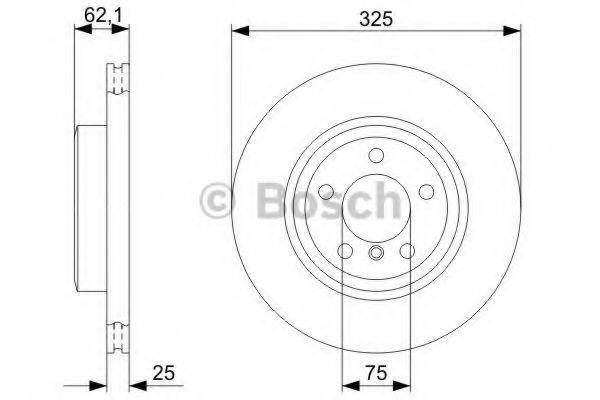 Тормозной диск BOSCH 0 986 479 348 Тормозной диск BOSCH 0 986 479 348