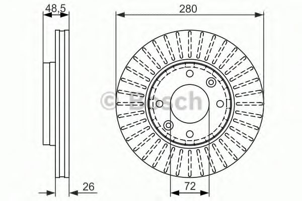 Тормозной диск BOSCH 0 986 479 353
