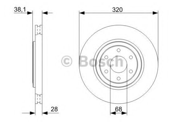 Тормозной диск BOSCH 0 986 479 357 Тормозной диск BOSCH 0 986 479 357