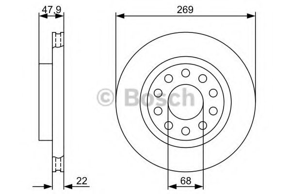 Тормозной диск BOSCH 0 986 479 366