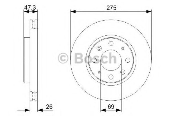 Тормозной диск BOSCH 0 986 479 369