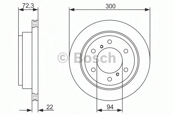 Тормозной диск BOSCH 0 986 479 373 Тормозной диск BOSCH 0 986 479 373