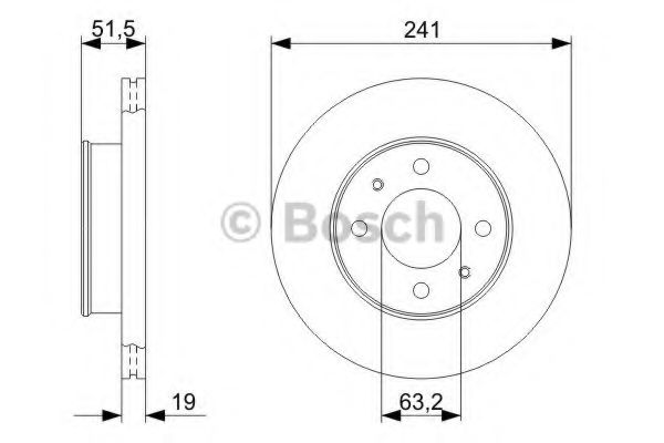 Тормозной диск BOSCH 0 986 479 377