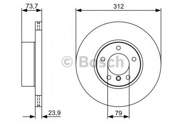 Тормозной диск BOSCH 0 986 479 381 Тормозной диск BOSCH 0 986 479 381