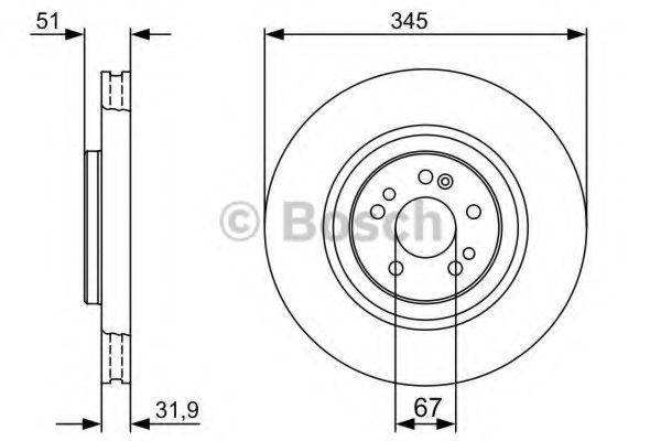 Тормозной диск BOSCH 0 986 479 405 Тормозной диск BOSCH 0 986 479 405
