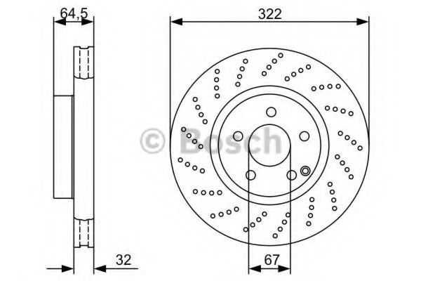 Тормозной диск BOSCH 0 986 479 408 Тормозной диск BOSCH 0 986 479 408