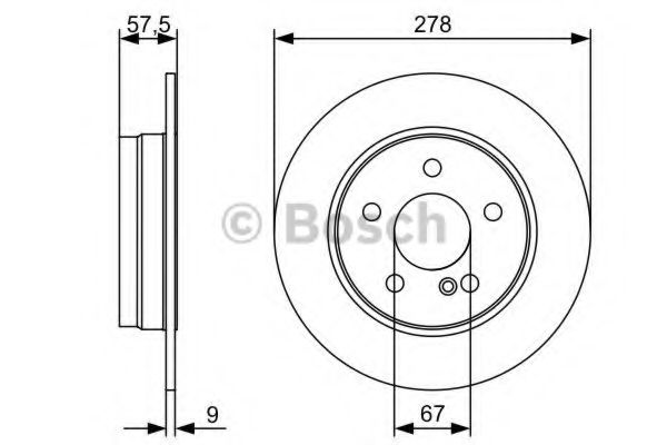 Тормозной диск BOSCH 0 986 479 409 Тормозной диск BOSCH 0 986 479 409
