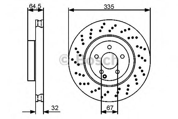 Тормозной диск BOSCH 0 986 479 413 Тормозной диск BOSCH 0 986 479 413