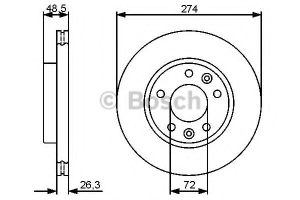 Тормозной диск BOSCH 0 986 479 444