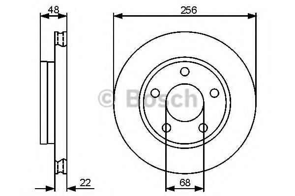 Тормозной диск BOSCH 0 986 479 463
