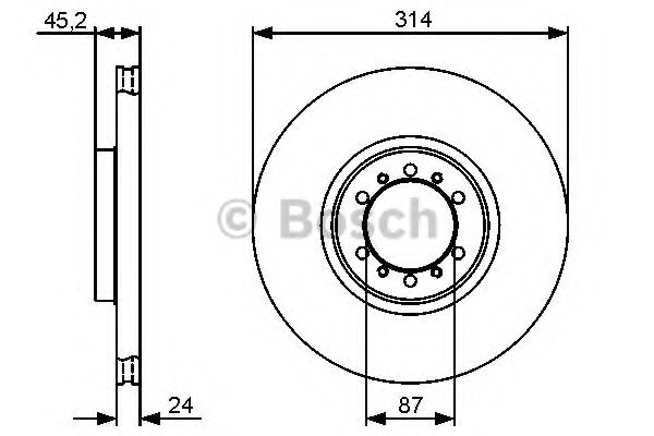 Тормозной диск BOSCH 0 986 479 469