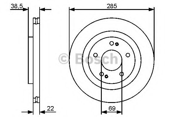 Тормозной диск BOSCH 0 986 479 470
