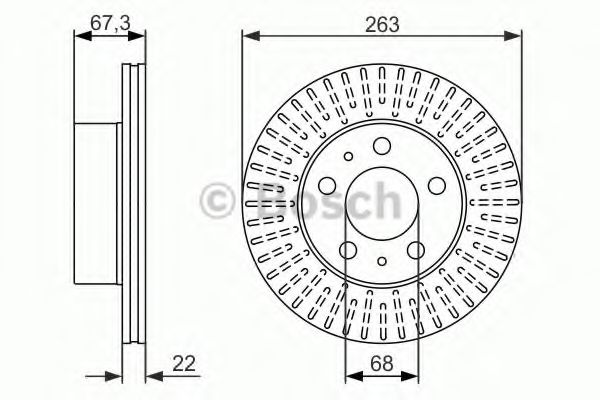Тормозной диск BOSCH 0 986 479 480