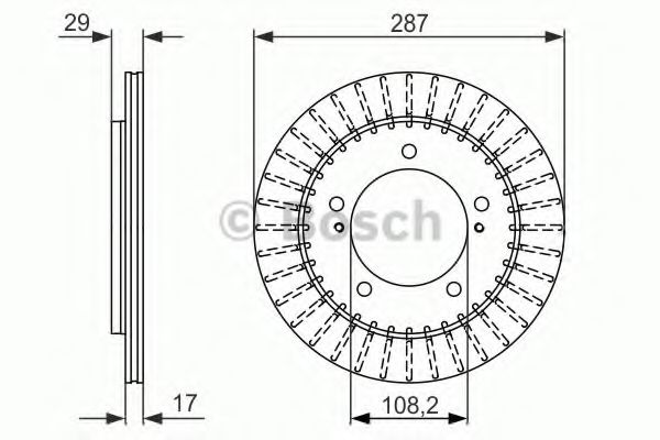 Тормозной диск BOSCH 0 986 479 486