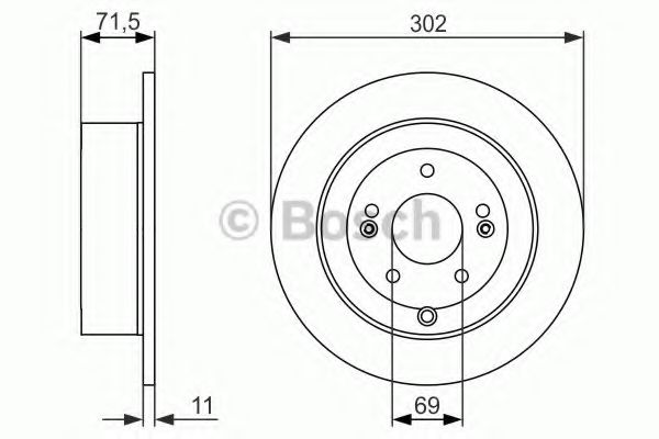Тормозной диск BOSCH 0 986 479 C15 Тормозной диск BOSCH 0 986 479 C15