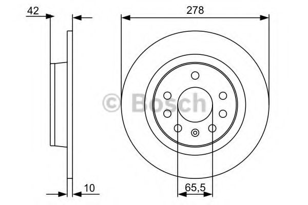 Тормозной диск BOSCH 0 986 479 515