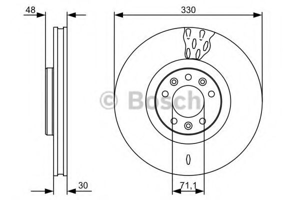 Тормозной диск BOSCH 0 986 479 529