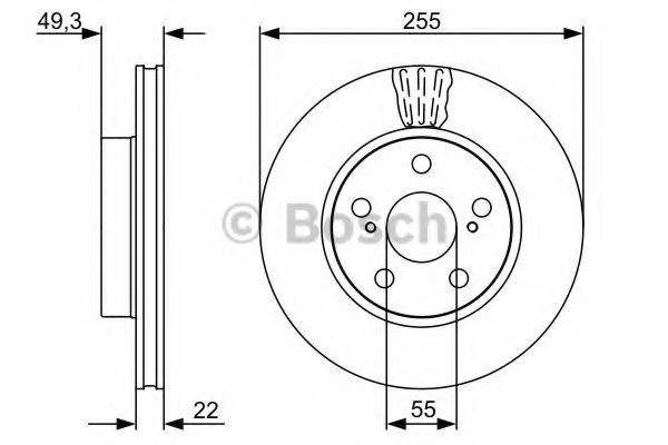 Тормозной диск BOSCH 0 986 479 564