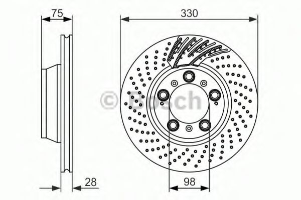 Тормозной диск BOSCH 0 986 479 581