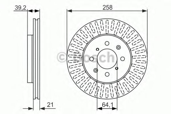 Тормозной диск BOSCH 0 986 479 594 Тормозной диск BOSCH 0 986 479 594