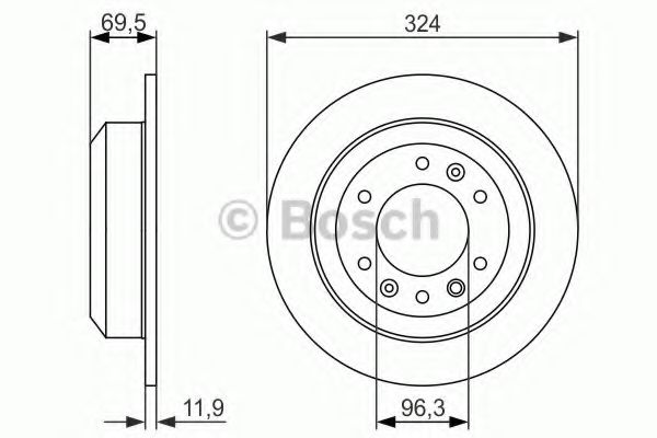 Тормозной диск BOSCH 0 986 479 598