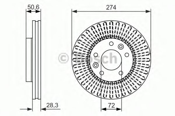 Тормозной диск BOSCH 0 986 479 599