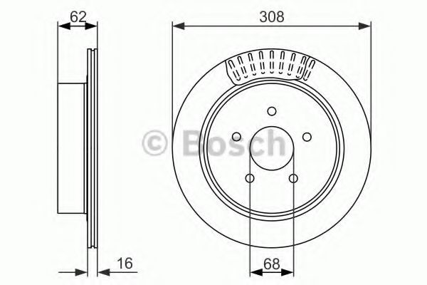 Тормозной диск BOSCH 0 986 479 606