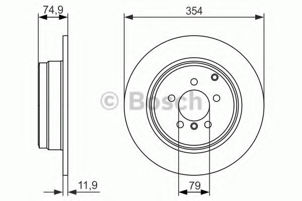 Тормозной диск BOSCH 0 986 479 612