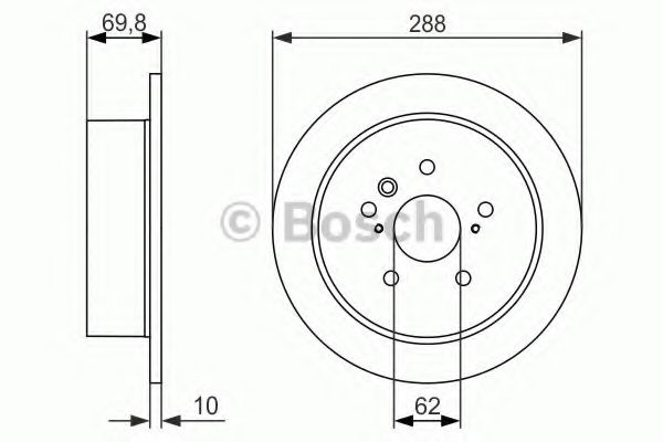 Тормозной диск BOSCH 0 986 479 614