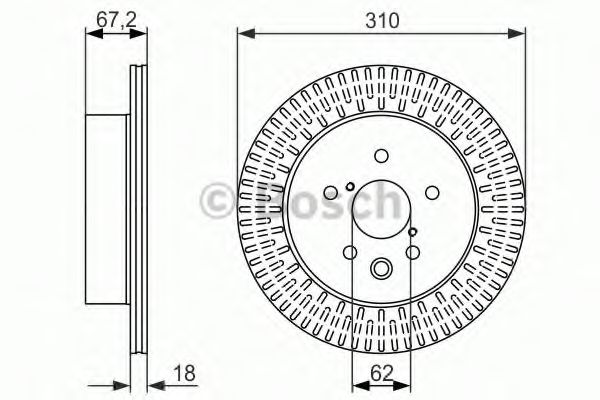 Тормозной диск BOSCH 0 986 479 615