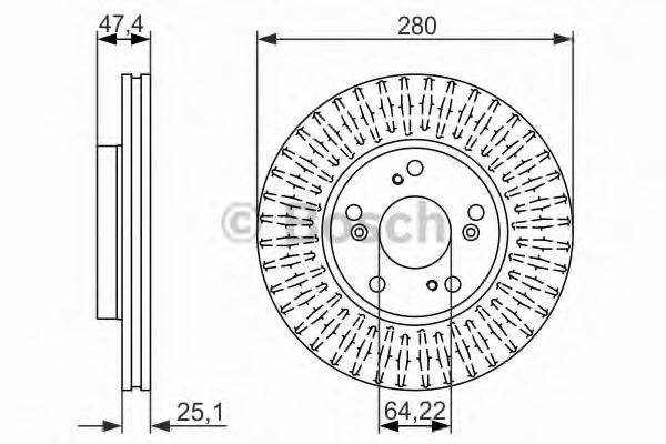 Тормозной диск BOSCH 0 986 479 625