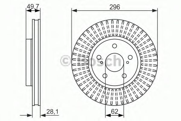 Тормозной диск BOSCH 0 986 479 633