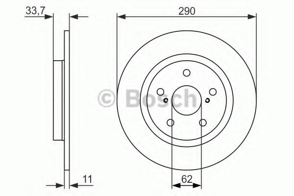 Тормозной диск BOSCH 0 986 479 656 Тормозной диск BOSCH 0 986 479 656