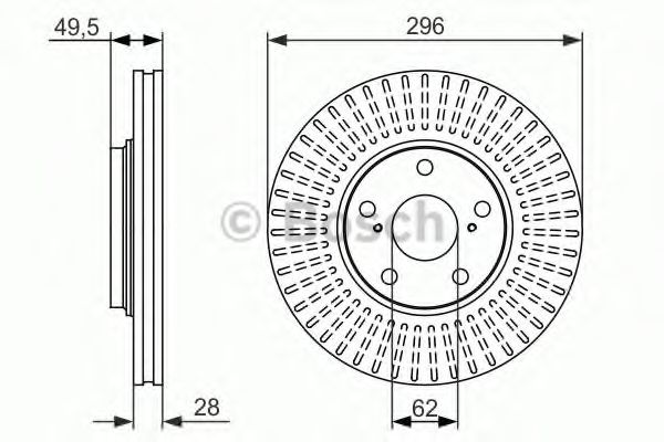 Тормозной диск BOSCH 0 986 479 664
