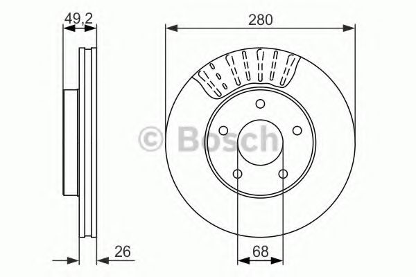 Тормозной диск BOSCH 0 986 479 678