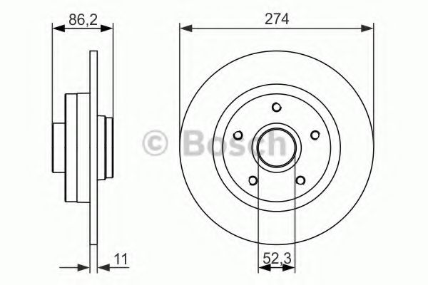 Тормозной диск BOSCH 0 986 479 682